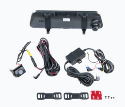 Cámara de retrovisor Full HD con doble cámara, pantalla de 9.35”, control por voz y grabación