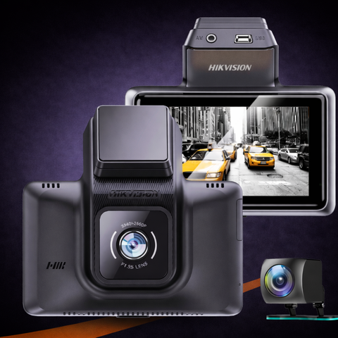 Dashcam con cámara frontal 2K y trasera Full HD, pantalla táctil, WiFi y G-Sensor