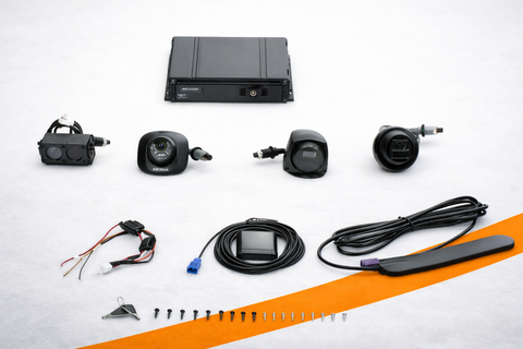 Kit DVR móvil 1080P con 4 cámaras, 4G, GPS y monitoreo remoto en Hik-Connect Teams