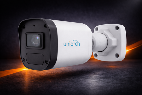 CAMARA IP MINI BULLET UNIARCH IPC-B132-AF28-ECO / 2MP / LENTE-2.8MM / DWDR / IR30M / MICROFONO-INTEGRADO