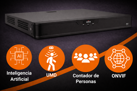 NVR 16-CANALES / 16POE-300M UNV NVR302-16B-P16-IQ / INTELIGENCIA-ARTIFICIAL-INTEGRADA-(IQ)